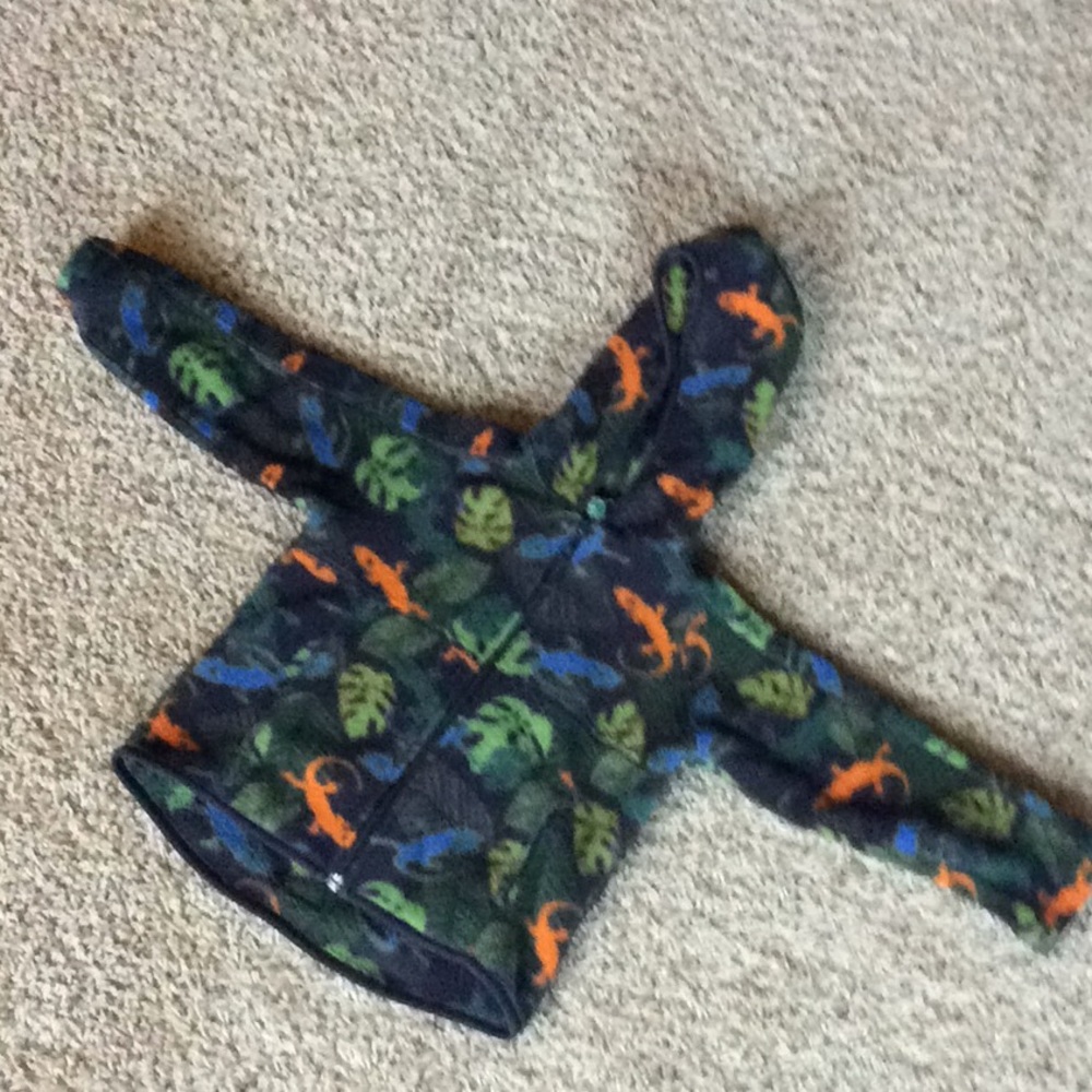 LL Bean 3T Hooded zip front fleece jacket